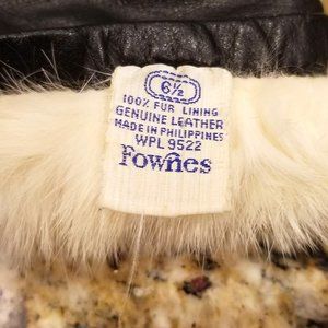 Fownes Women's Leather Gloves w/100% Fur Lining